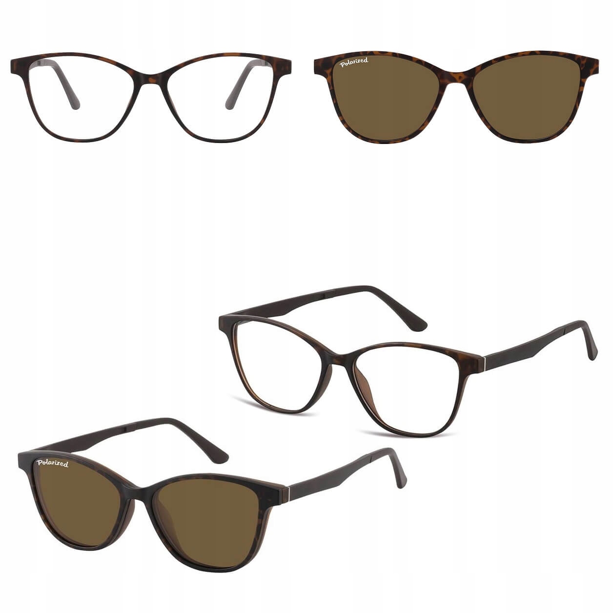 2v1 Korekční brýle s sluneční clonou a polarizací