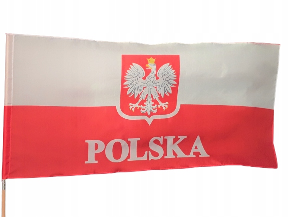 Flaga Polski GODŁO POLSKA Sportowa Kibica Drzewiec