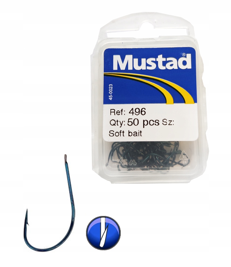 

Haczyki Mustad 496 50szt. rozmiar: 10 Niebieski