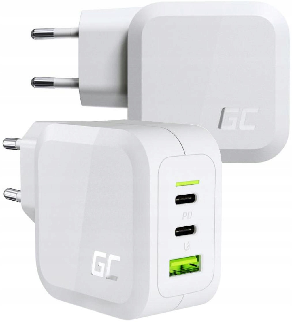Síťová Nabíječka Green Cell Powergan 65W 2xUSB-C 1xUSB-A CHARGC08W