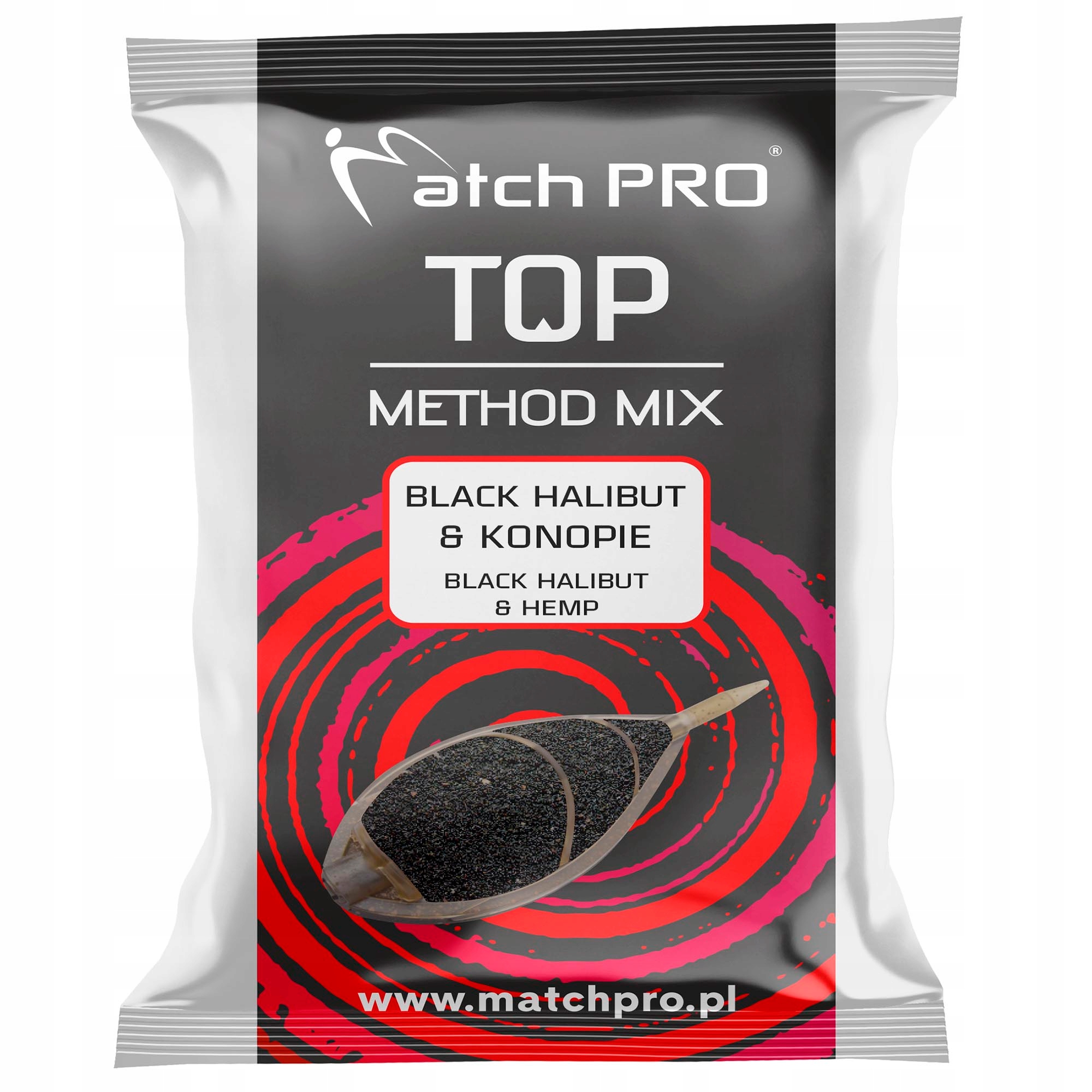 Zanęta Match Pro Black Halibut I Konopie Methodmix 700g
