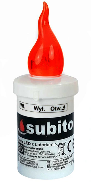 

Znicz Wkład Led Subito S5 elektryczny+2 R6 Wrocław
