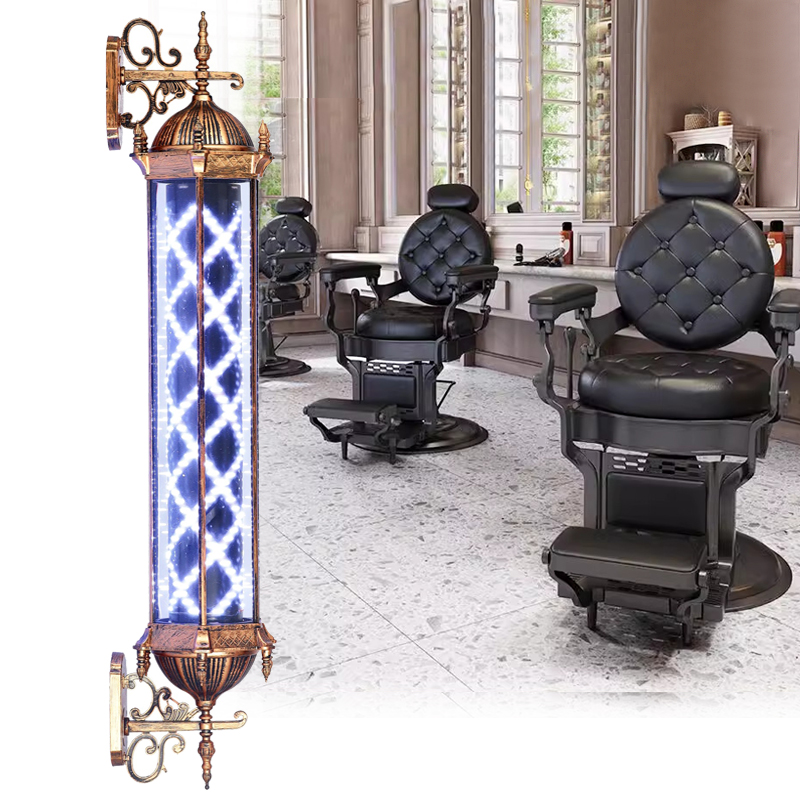 Plafon słupek barberski Led 120 cm obrotowy reklama Barber Pole