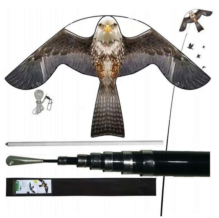 Odpudzovač Vtákov Orol Lietadlo Vlajkový Stožiar 5 m Premium Max