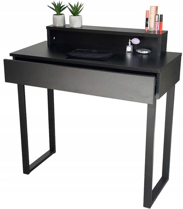 Toaletka Lena Plus Čierny Kov, Čierna, 90 CM