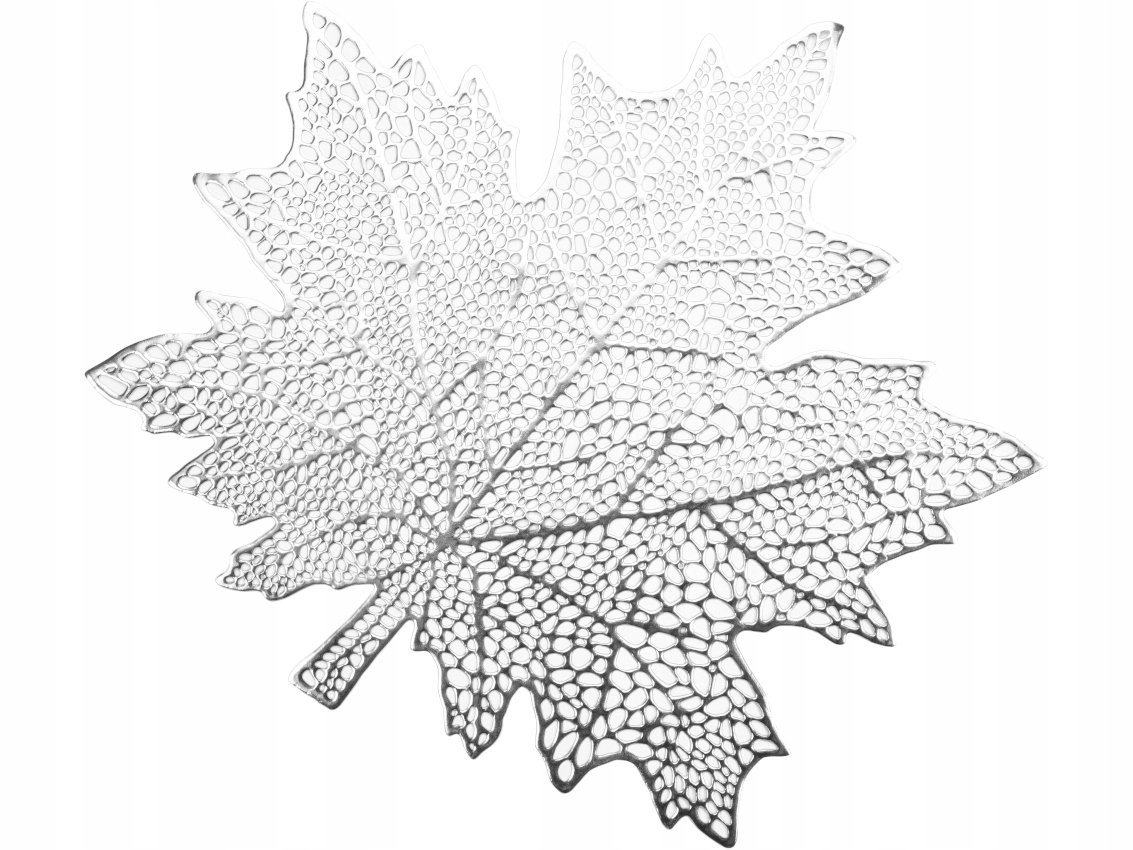 

Leaf Dekoracyjna mata stołowa 41 x 40 cm Srebrna
