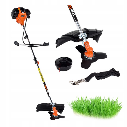 Motorový Vyžínač Top Cut 1,5 kW 51,7cc Set Hlavice S Vlascem Nůž Pás