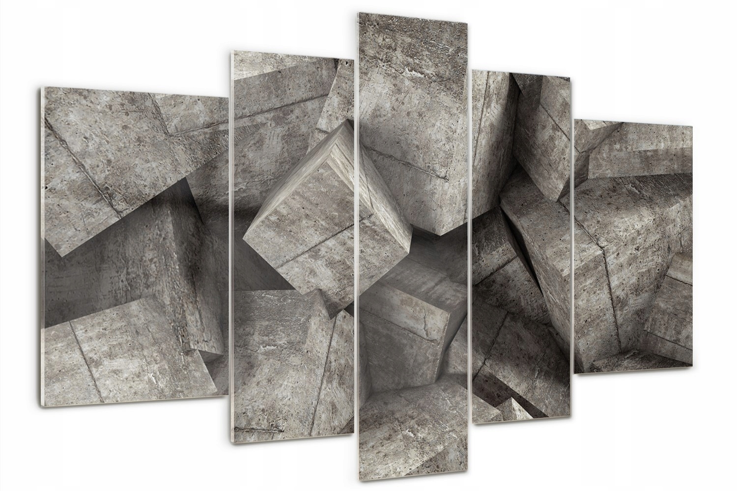 

Foto Obraz szklany tryptyk Betonowe sześciany