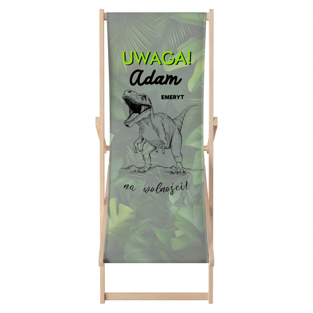 Dřevěné Lehátko jako dárek Šťastná důchodkyně s personalizovaným jménem