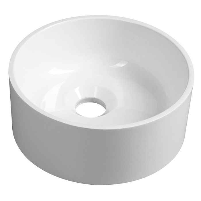 Sanna kompozitná umývadlová doska, okrúhla 25 cm, biela SA250