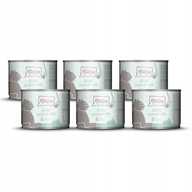 Mjamjam Kitten Krůta s lososovým olejem 6 x 200 g