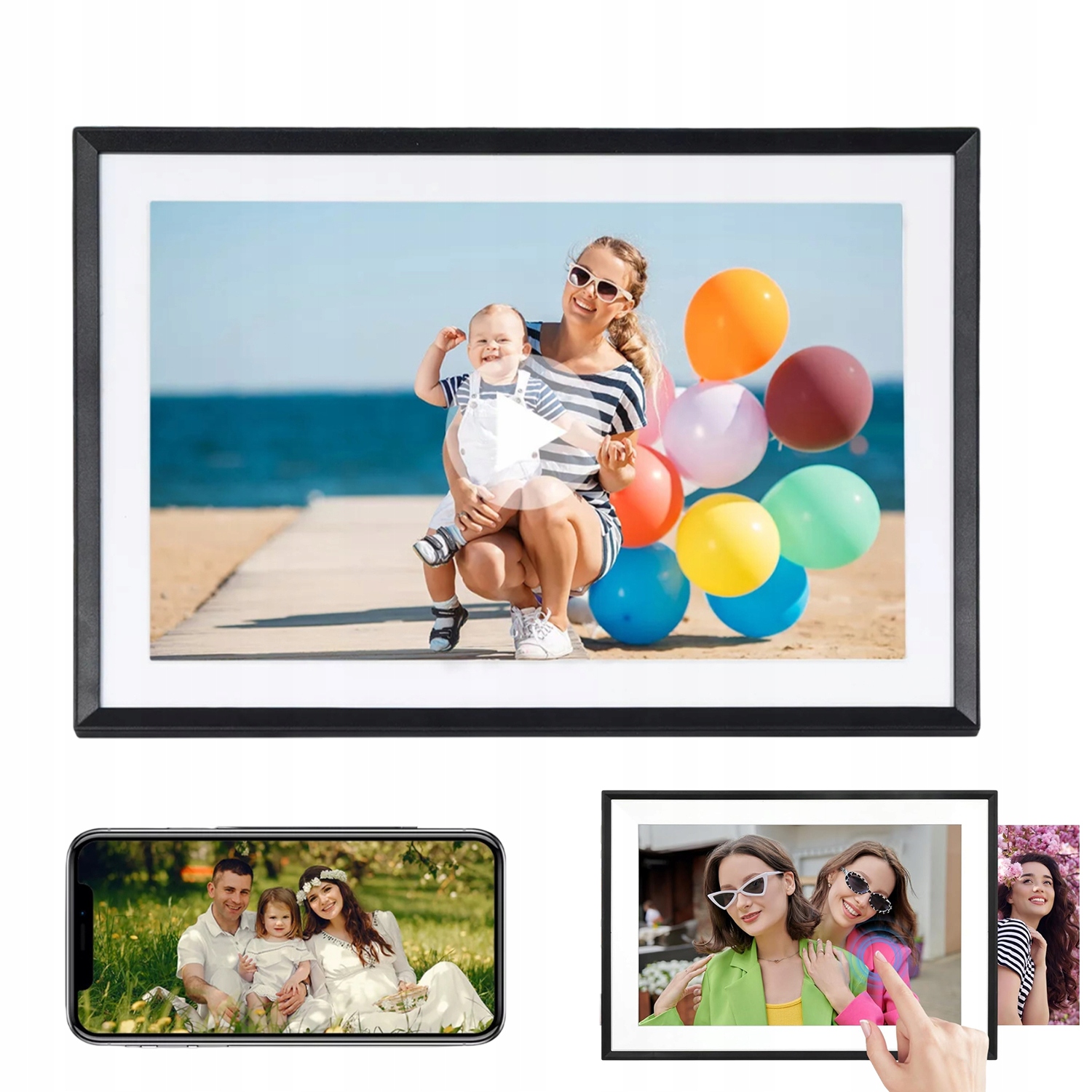 Rámeček Digitální Wifi Fotografie Frameo Na Fotografie 32GB Paměť Dárek 10.1"