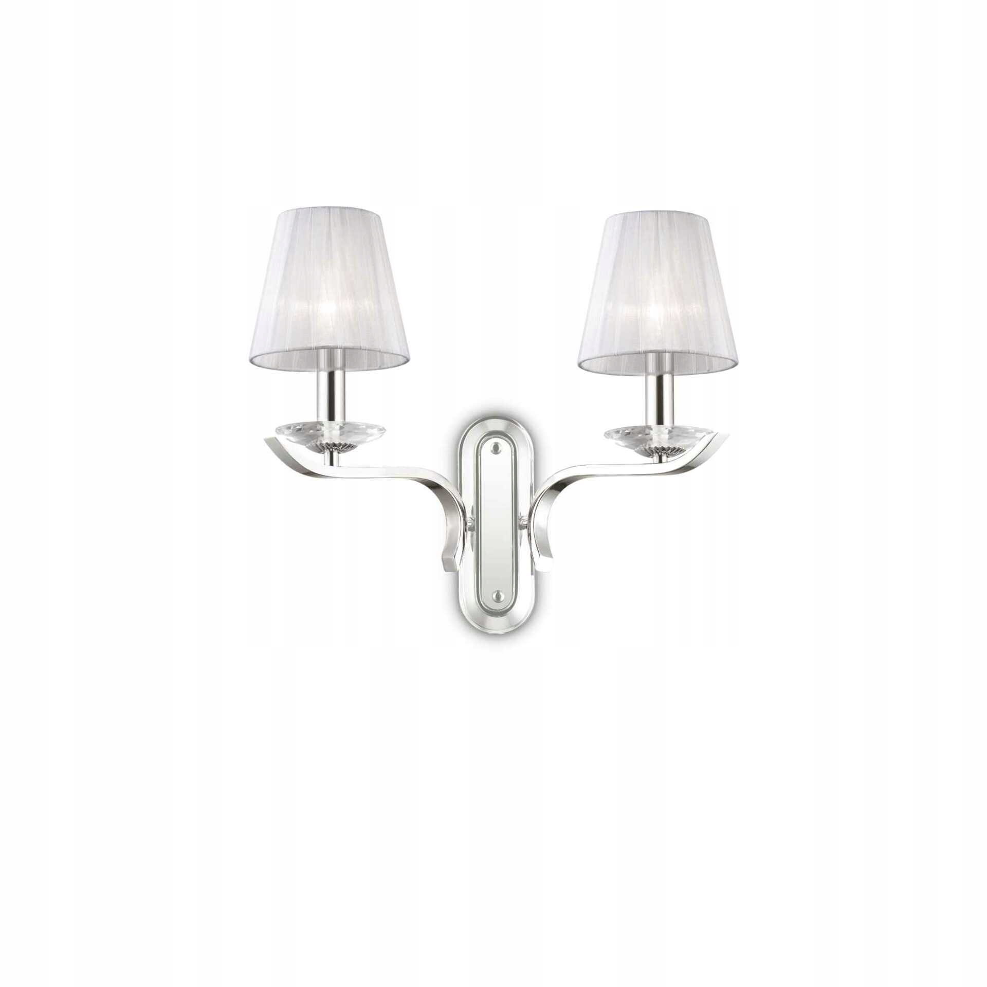 Nástěnné svítidlo Ideal Lux Pegaso AP2 E14 bílá kov/křišťál