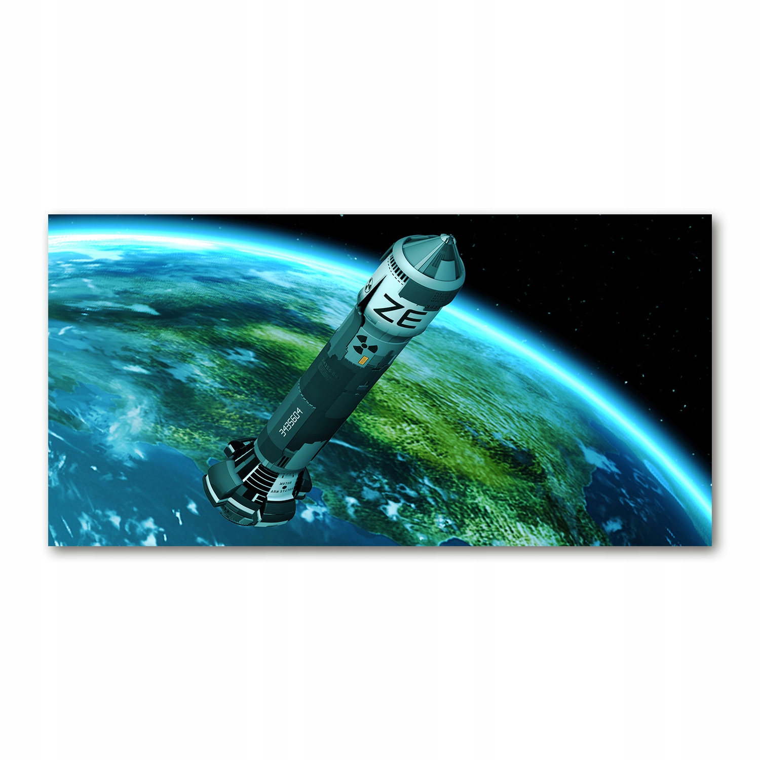 Skleněný obraz Jaderná raketa 140x70