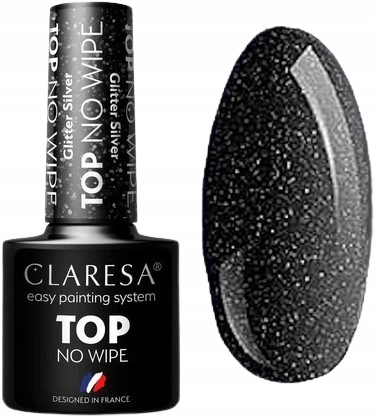 TOP NO WIPE GLITTER SILVER CLARESA Ze srebrnymi drobinami Bez przecierania
