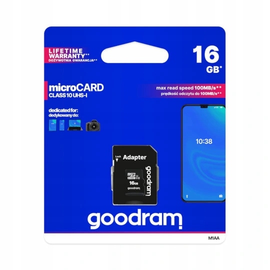 Karta pamięci microSD Goodram M1AA-0160R12 16GB