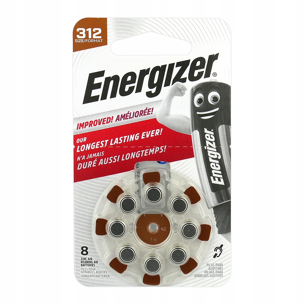 

8 x Baterie Do Aparatów Słuchowych Energizer 312