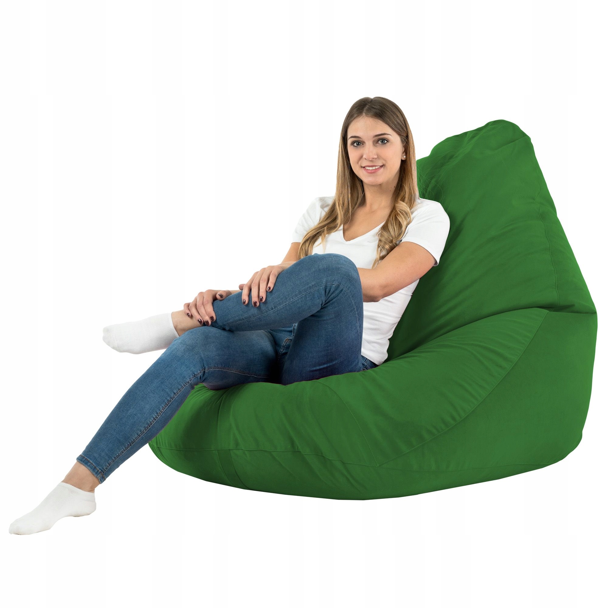 Plyšový vak XXL Sedadlo Tmavě Zelená