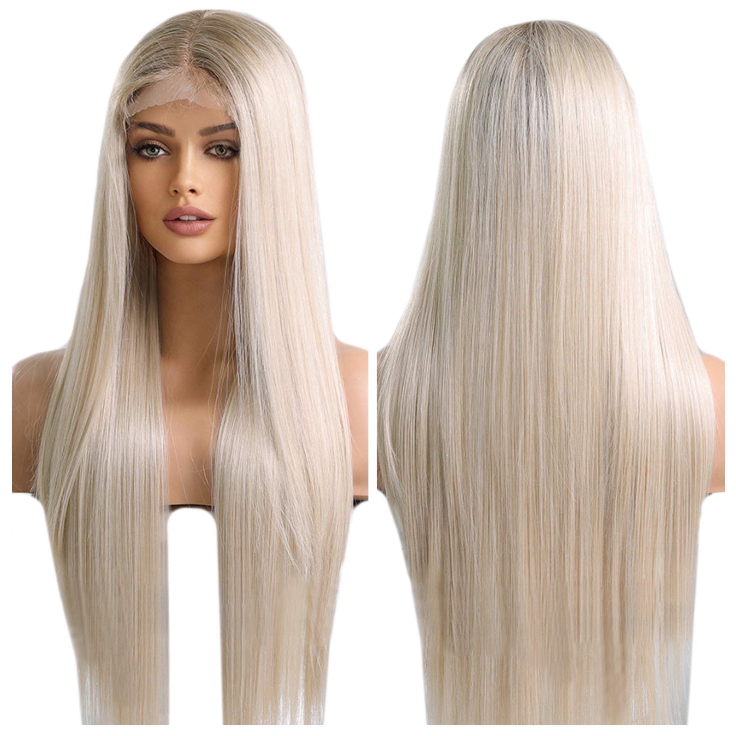 

Peruka długie włosy Jak Naturalne Lace Front blond