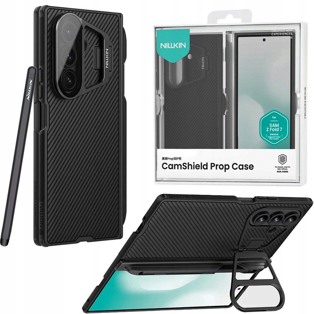 Nillkin pouzdro s perem a stojánkem, krytka fotoaparátu pro Samsung Galaxy Z Fold 7