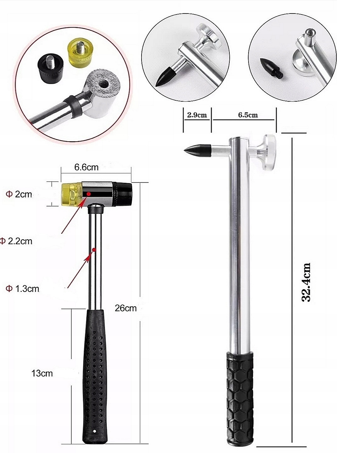 Zestaw PDR do usuwania wyciagania wgniecen Weight with packaging 5 kg