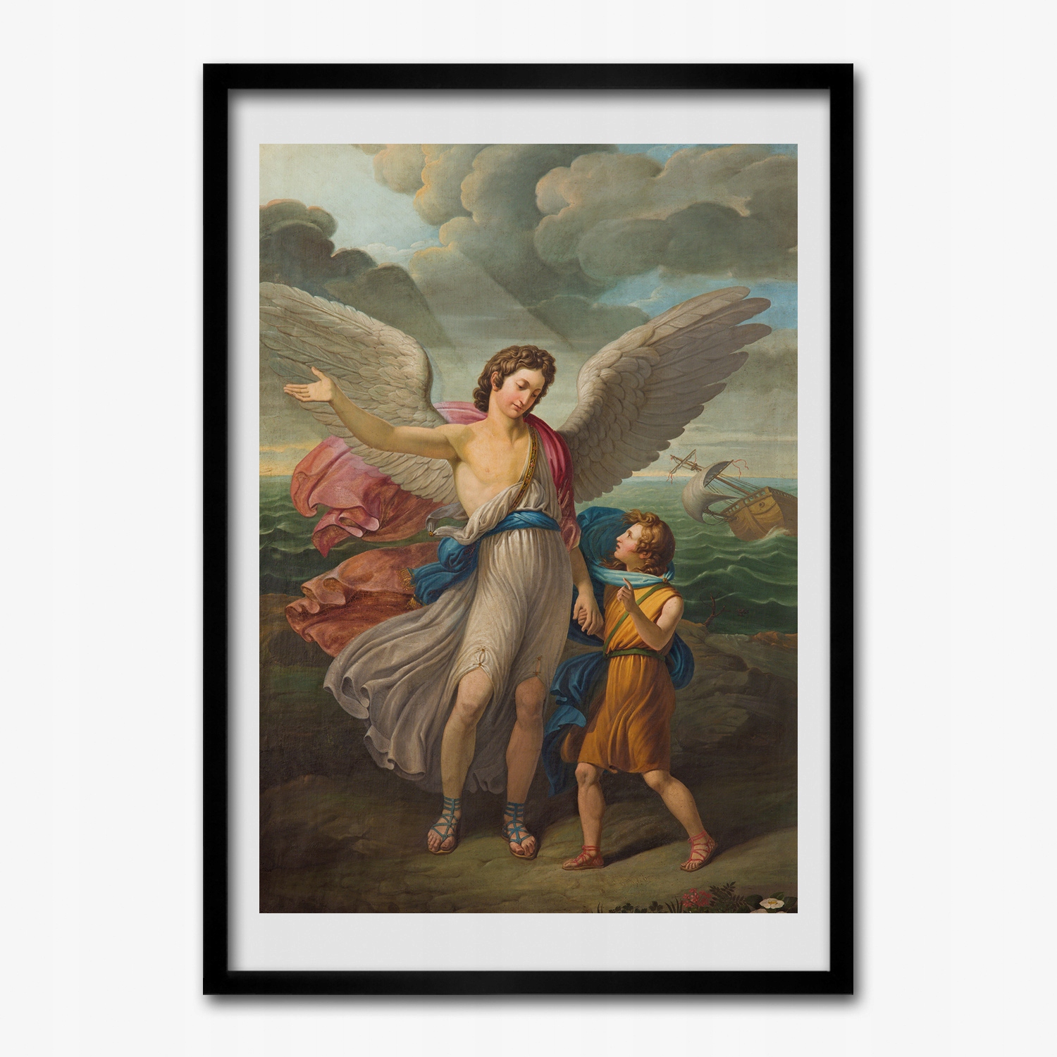 Obraz v rámu na zeď Archanděl Rafael 70x100 cm