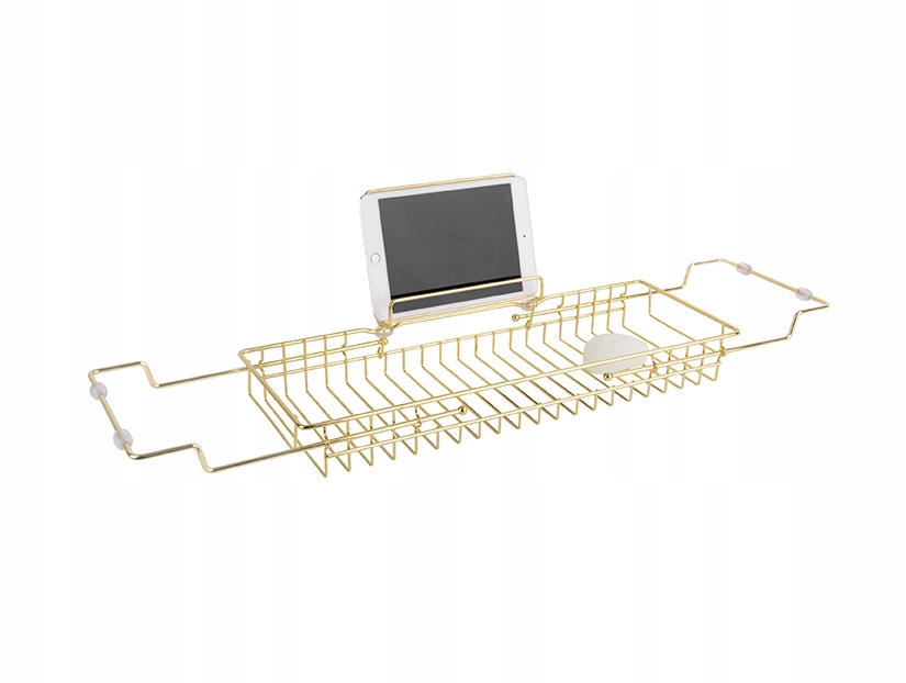 Polička Do Vany Kovová Zlatá 61 X 18 X 20 CM