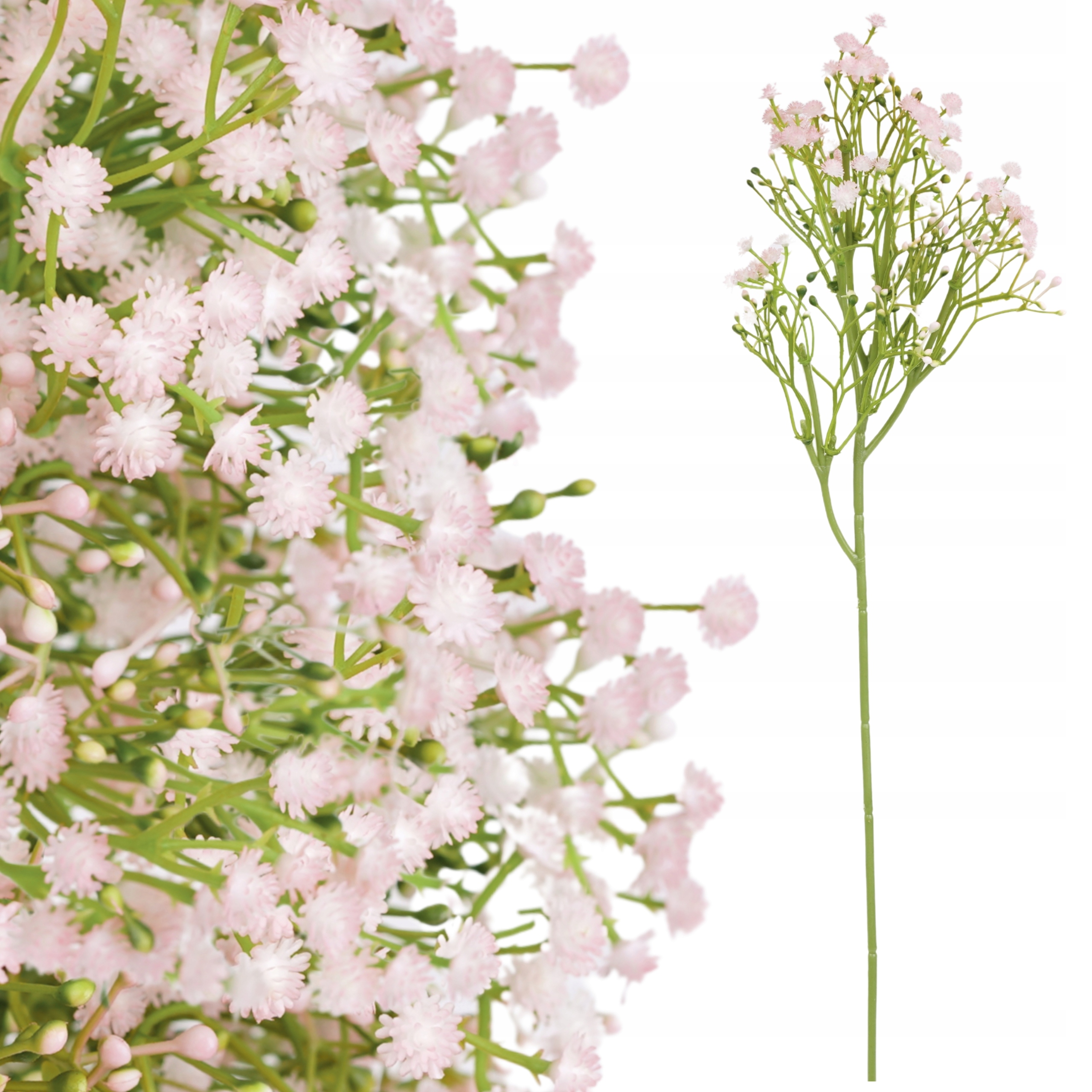 GIPSÓWKA 50cm SZTUCZNA GAŁĄZKA KWIAT BUKIET KASZKA RÓŻOWA WIECHOWATA STROIK