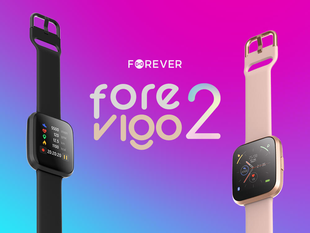 FOREVER ForeVigo 2 SW-310 Smartwatch Różowe Złoto Komunikacja Bluetooth