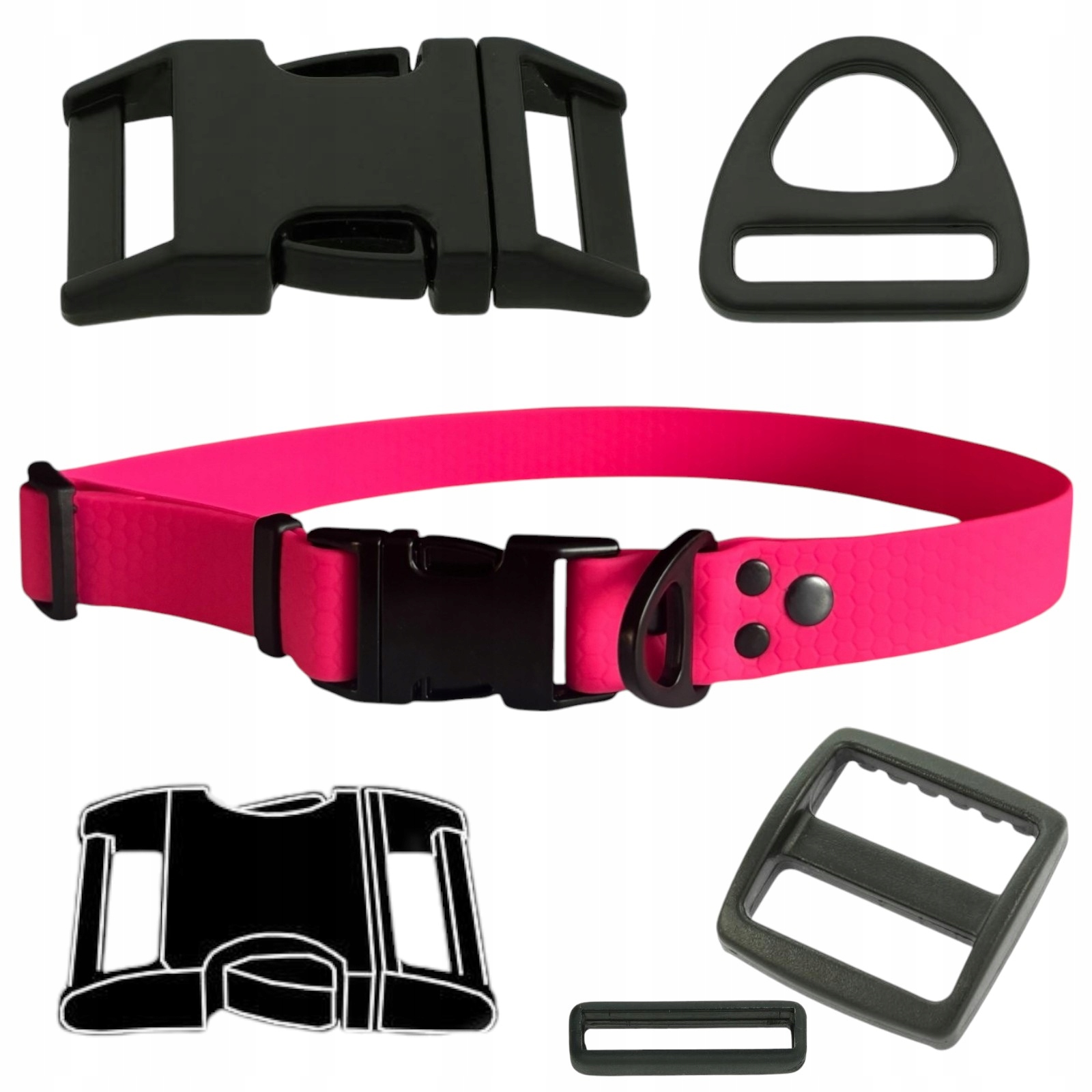 Obojek S Kovovou Zapínací Sponou Pro Psa, Měkký, Voděodolný, Biothane XL