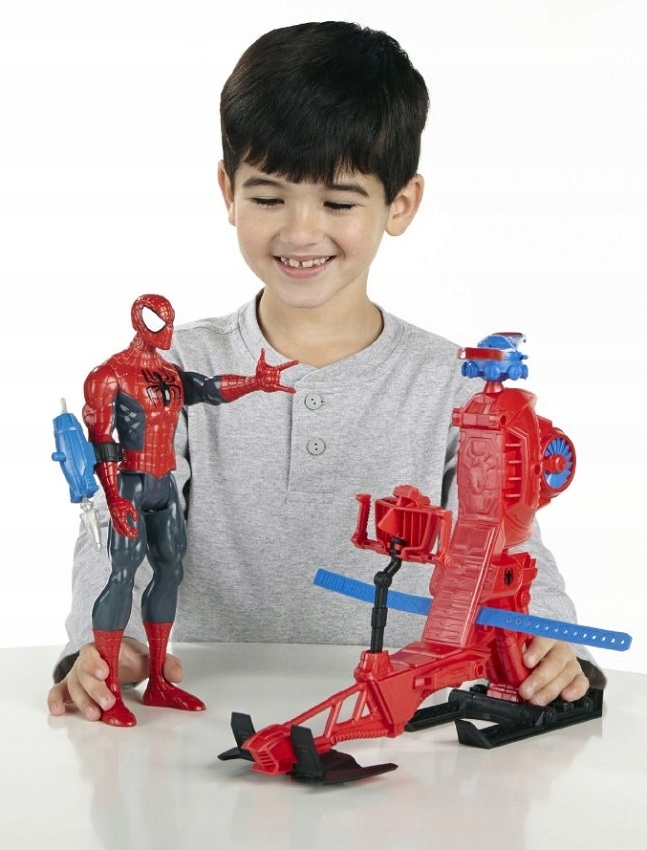 HASBRO SPIDERMAN 30cm +HELIKOPTER A6747 WEB COPTER