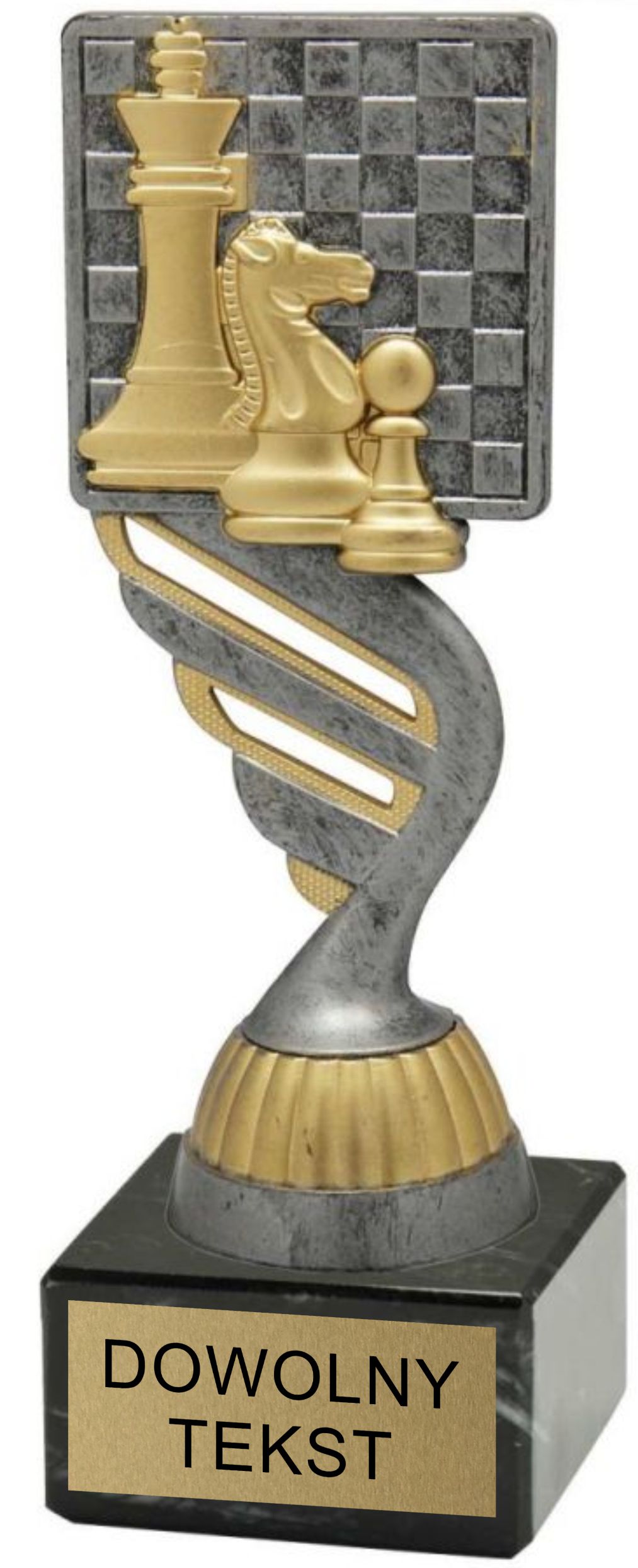 Statuetka szachy, Figurka szachy 16 cm tabliczka z dowolnym tekstem