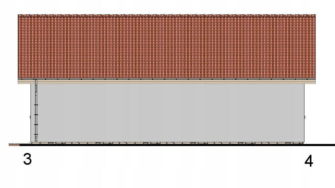 PROJEKT GARAŻU TRZYSTANOWISKOWEGO G322 Długość 7.62 m