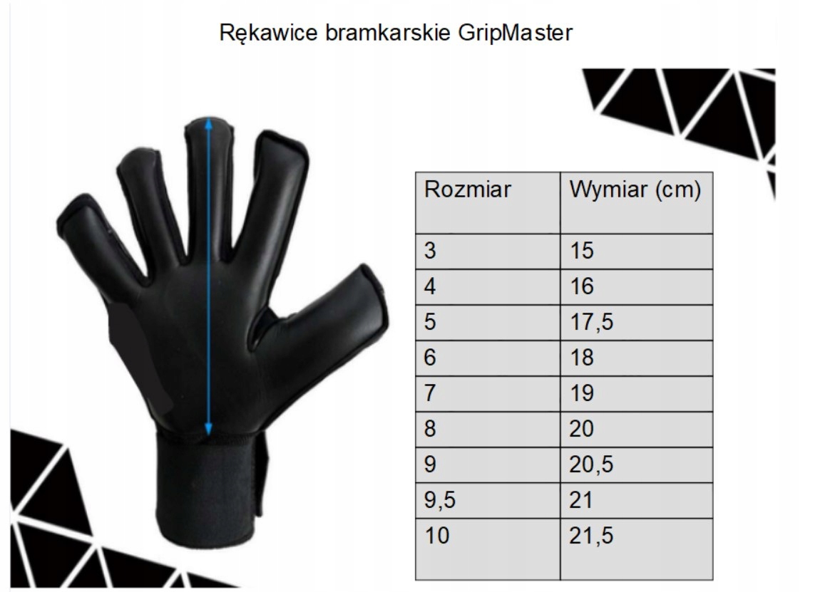 Rękawice bramkarskie GripMaster Rozm. 9,5 Rozmiar 9,5