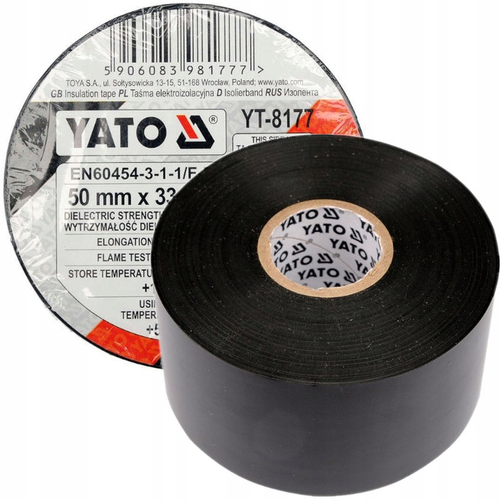 

Taśma Izolacyjna Pvc 50MM X 30 M 80 Kv Czarna Yato