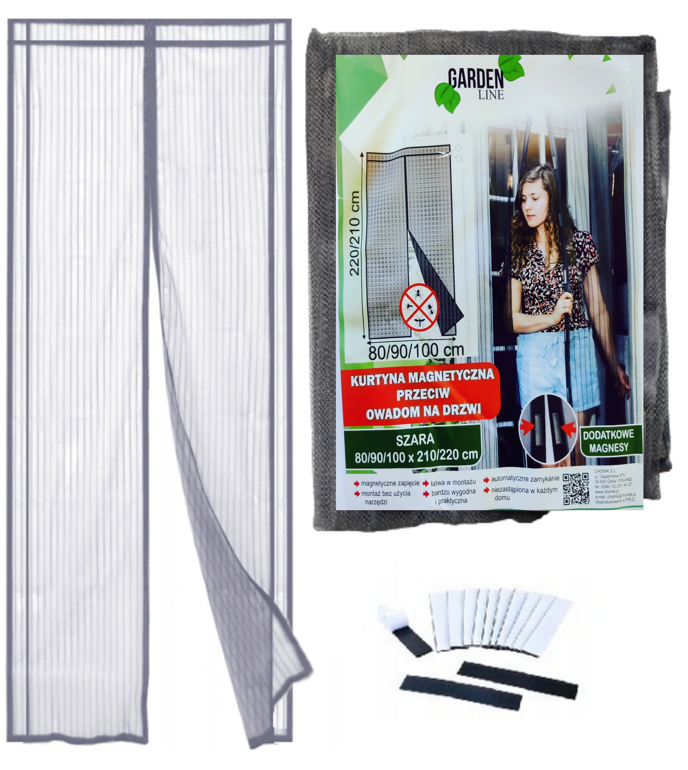 

Moskitiera Magnetyczna Drzwi 80/90/100 x 210/220cm