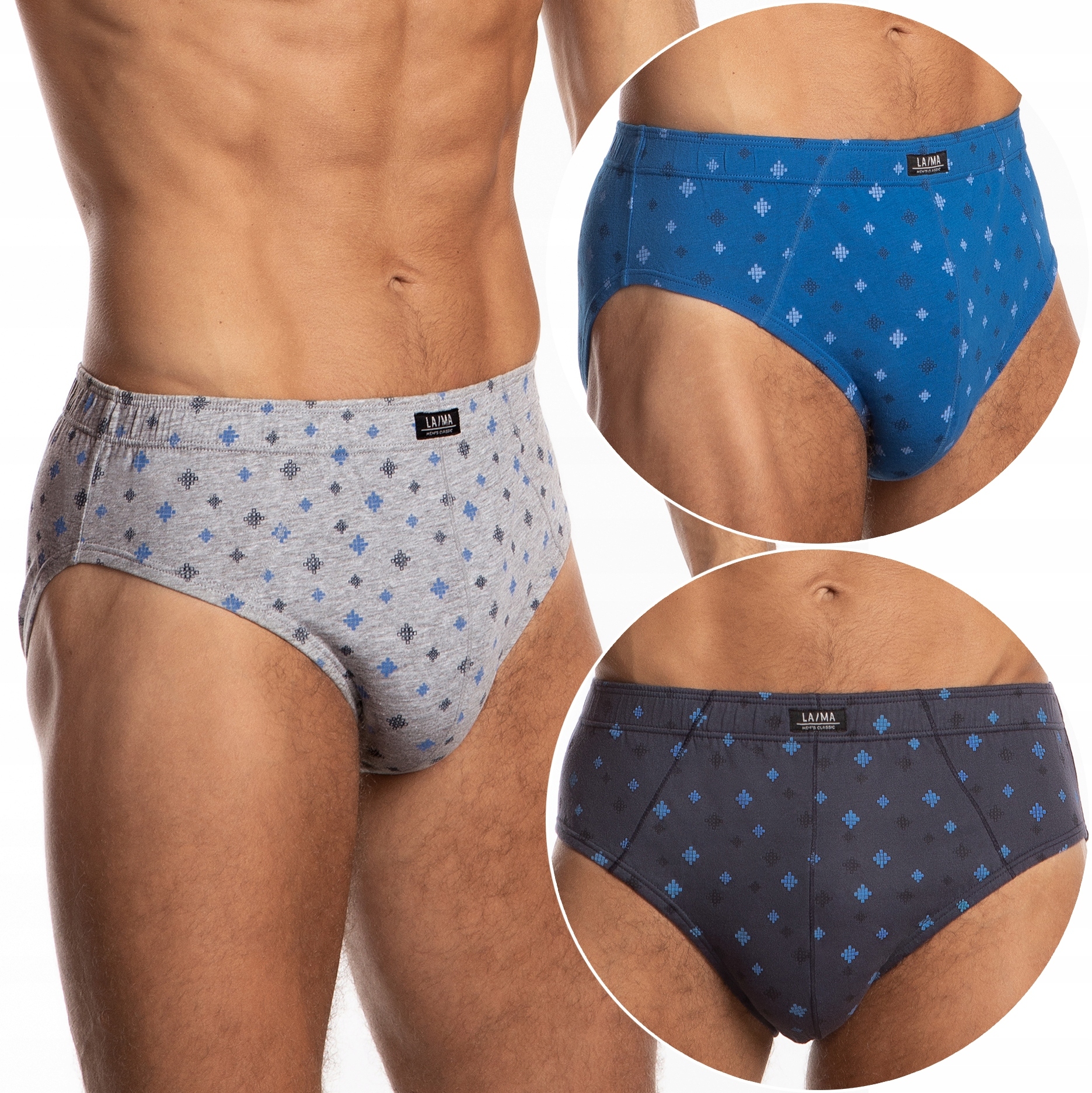Pánské slipy 100% Bavlna 3-PAK přiléhavé slipy Lama 110/20 4XL