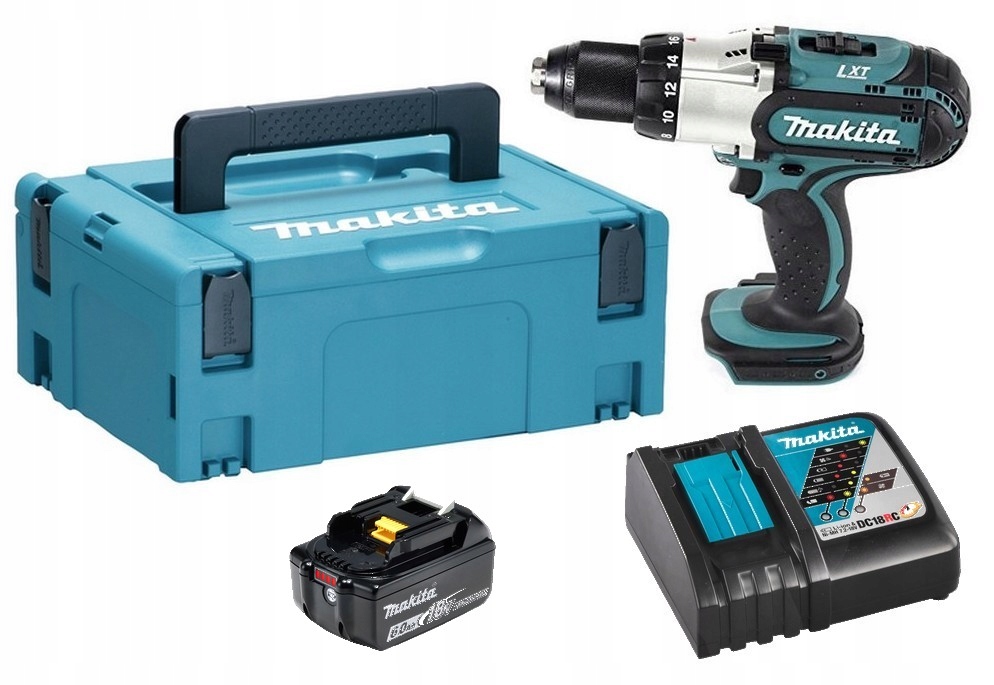 Makita Aku Wiertarko Wkrętarka 18V Lxt 80 Nm 1x6Ah BL1860 DC18RC DDF451ZJ