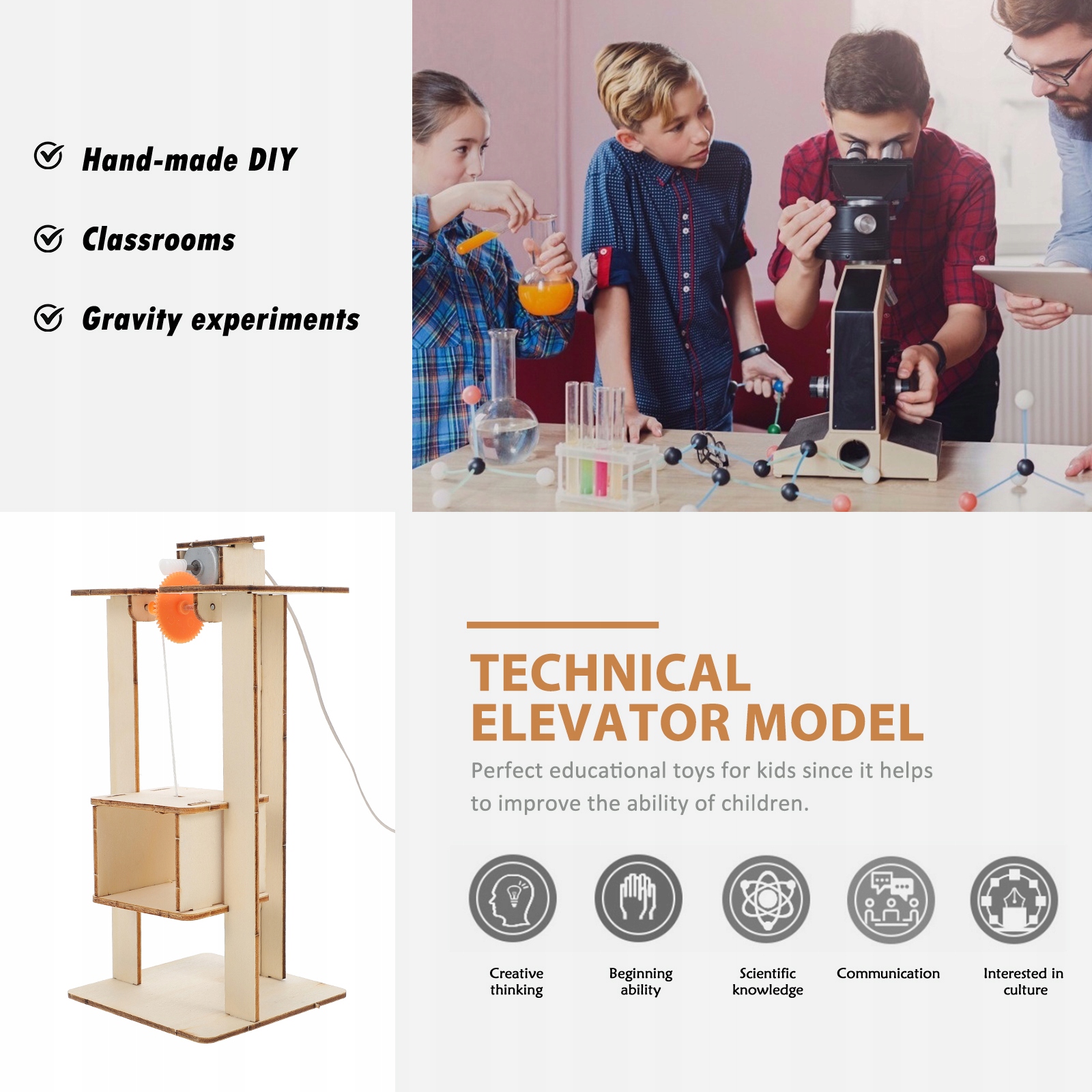 PODNOŚNIK I WINDA DIY MODEL EDUKACYJNY (BEZ BATERII) Liczba elementów 1