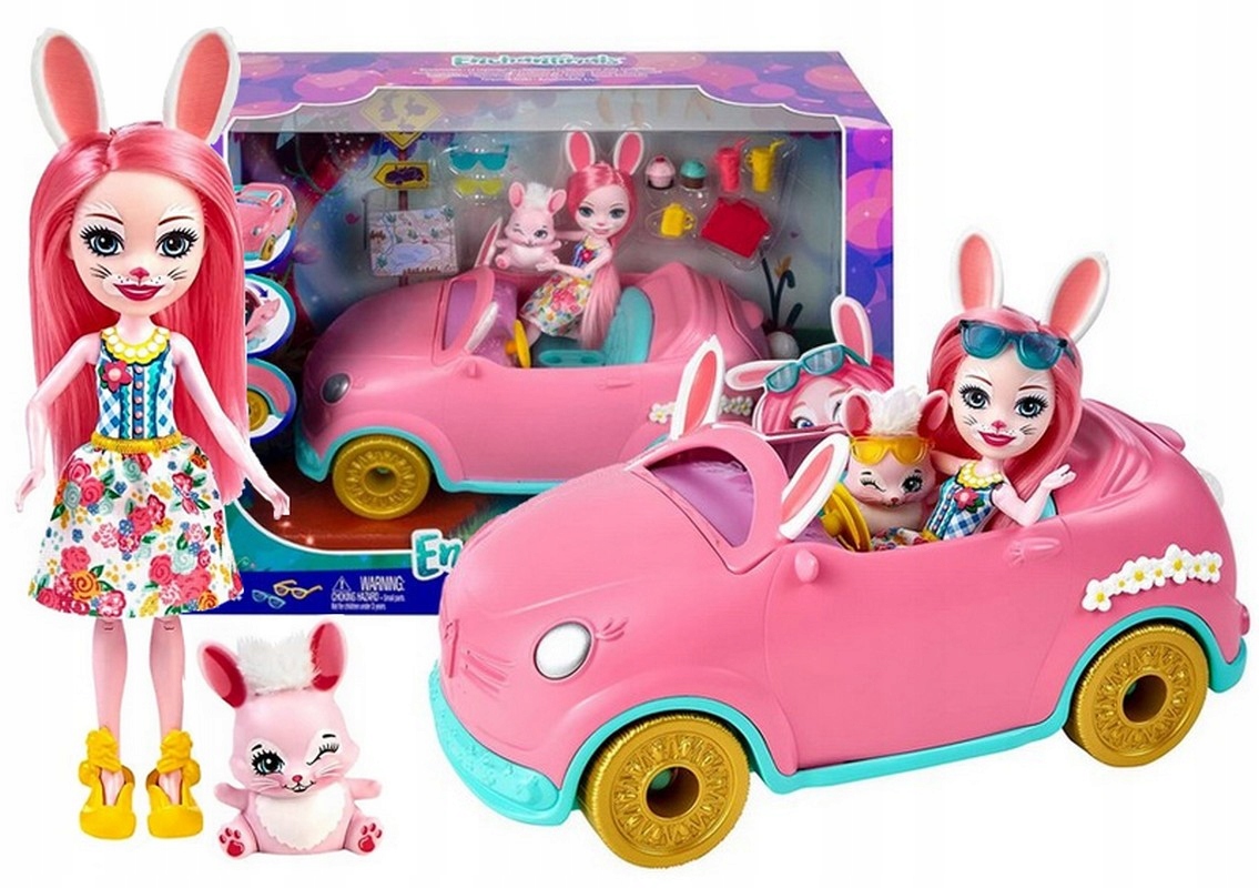

Enchantimals Króliczkowóz auto dla lalek Lalka