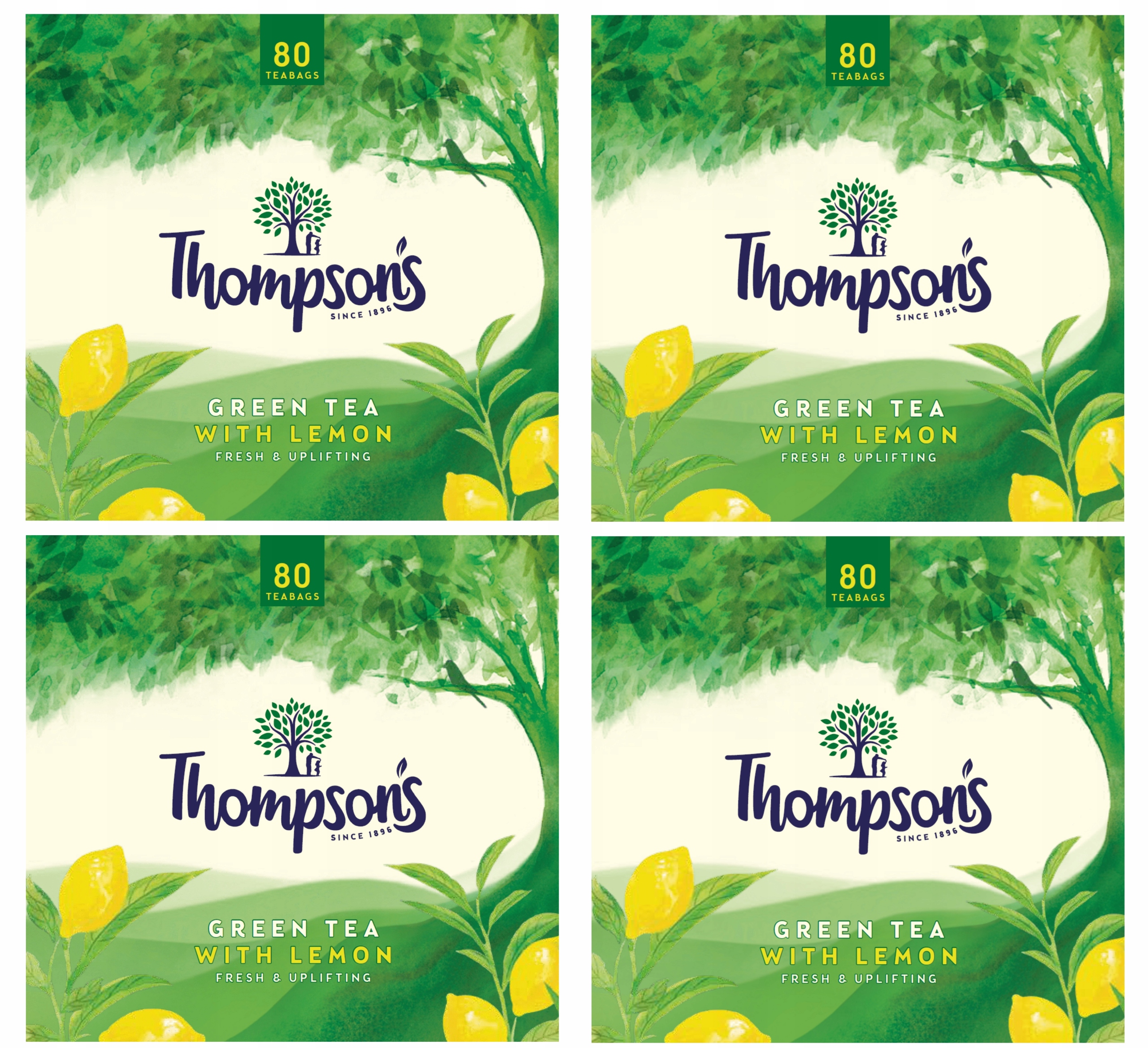 Thompsons 4x Pure Green Tea Lemon zielona z cytryna Uk