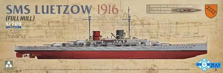 Takom SP-7036 1/700 Sms Luetzow 1916 (Full Hull)