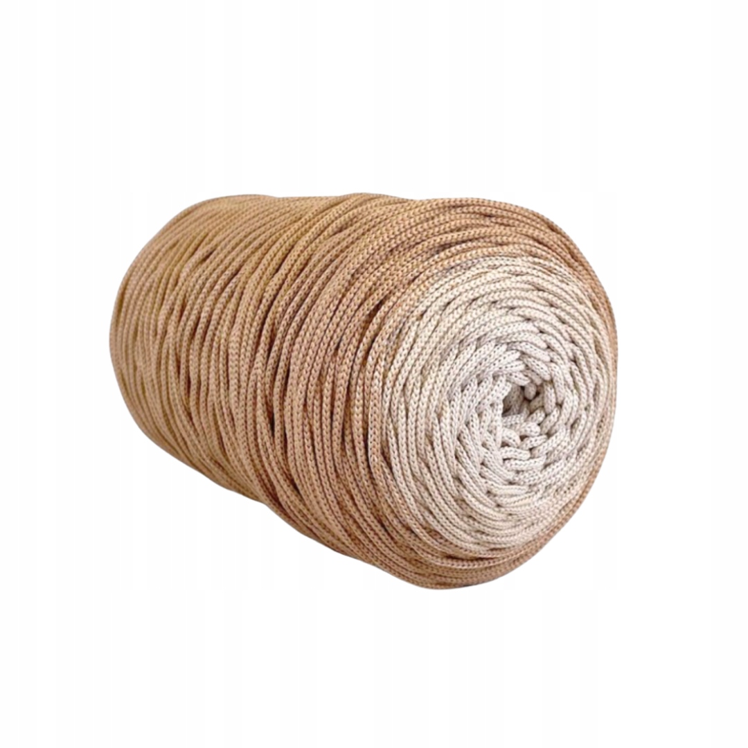 Polyesterová šňůra Ombre béžová/písková/lněná světlá 3 mm – 260 m