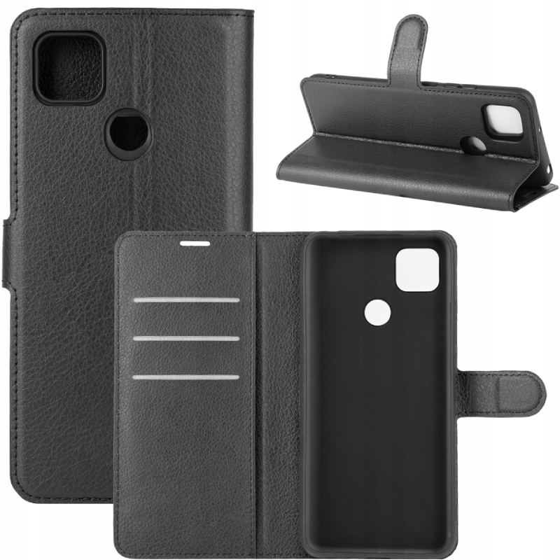 

Etui Portfel Litchi Pokrowiec Do Redmi 9C Nfc