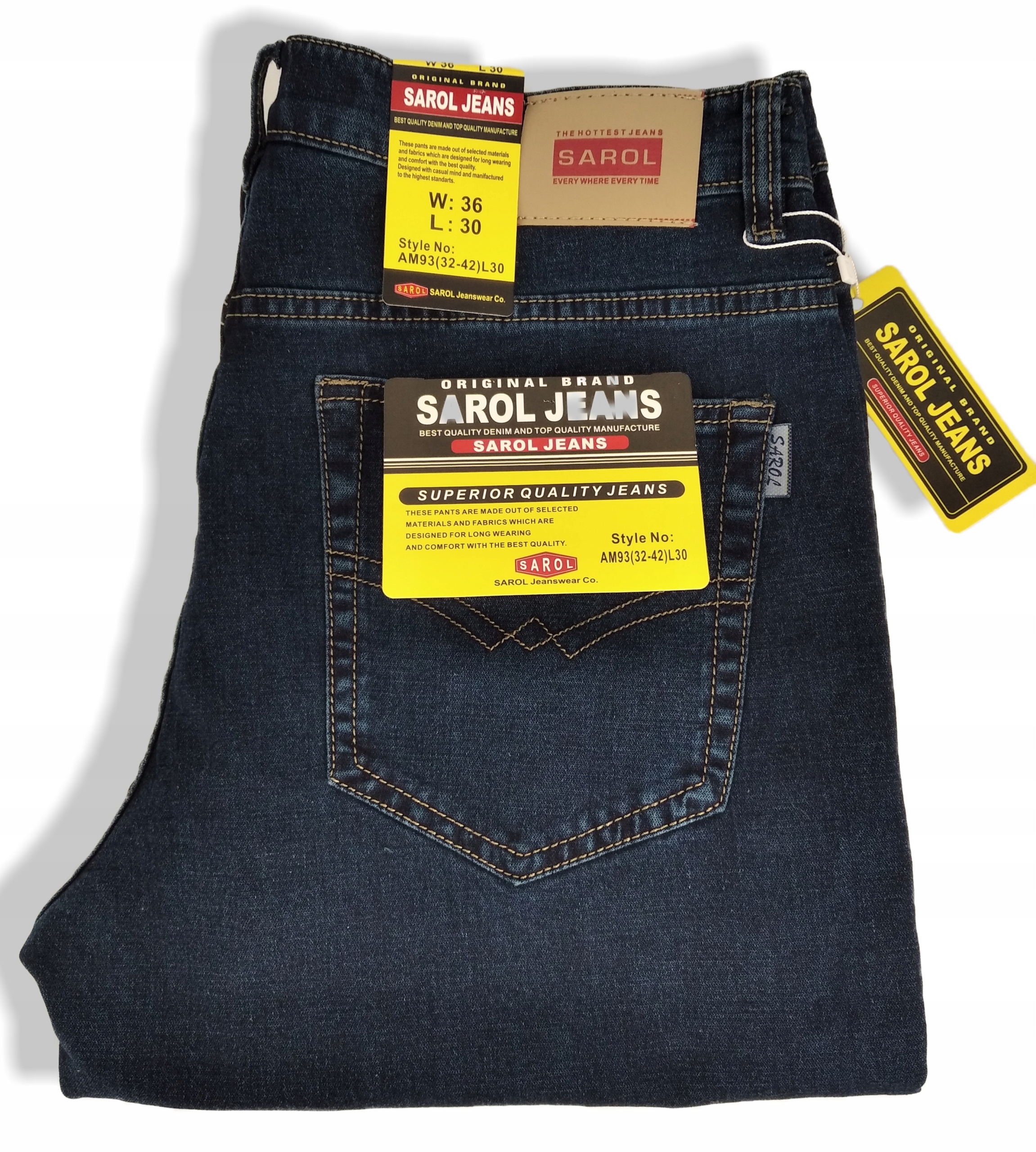 Spodnie Męskie Jeans Jeansy ARIZONA W35 L30 92 CM Długość nogawki długa