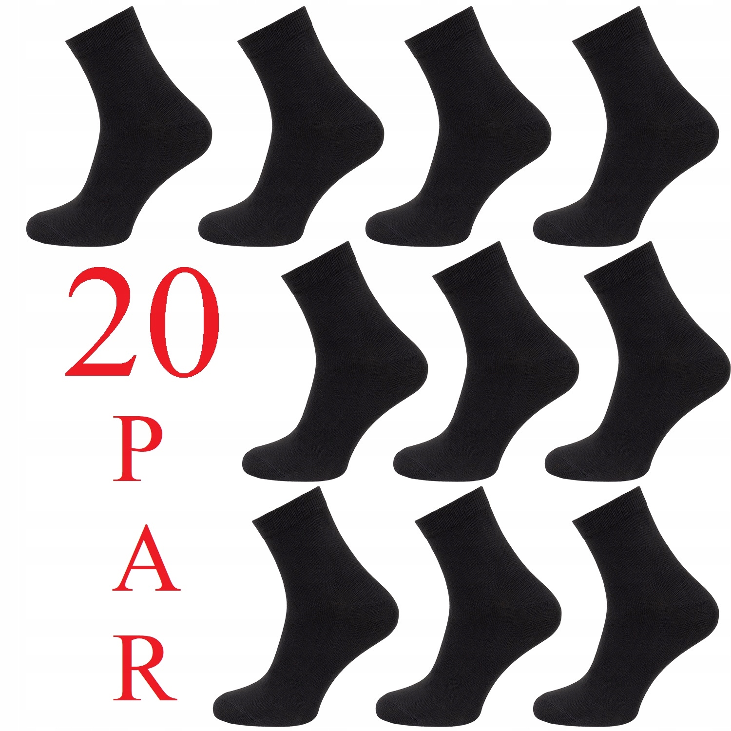 

Skarpety Bawełniane Męskie 20 Par Rozmiar 40-43