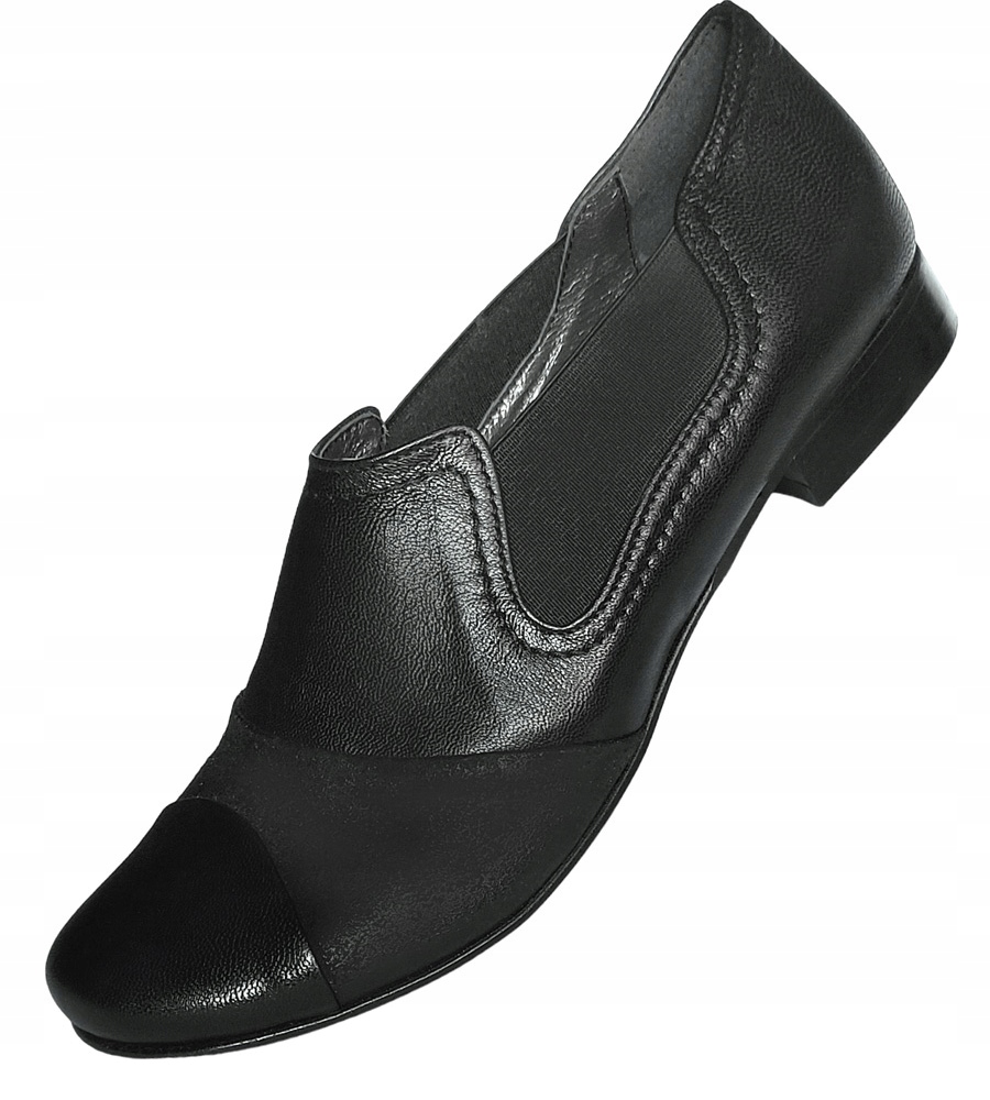 Výprodej Kožené polobotky elegantní Laura Messi přírodní kůže černá 37