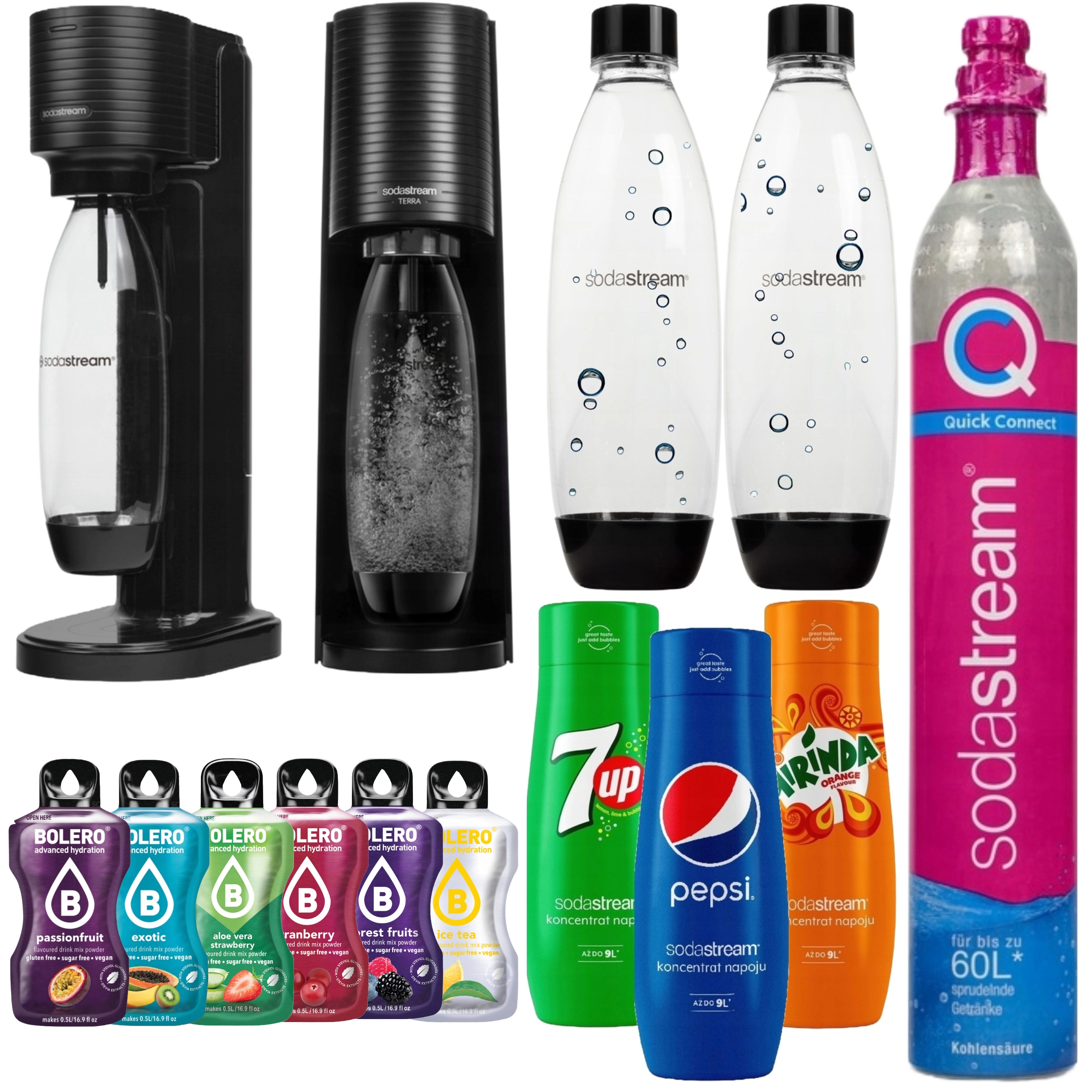 SATURATOR DO WODY GAZOWANEJ SODASTREAM ZESTAW 2 BUTELKI FUSE SODA STREAM