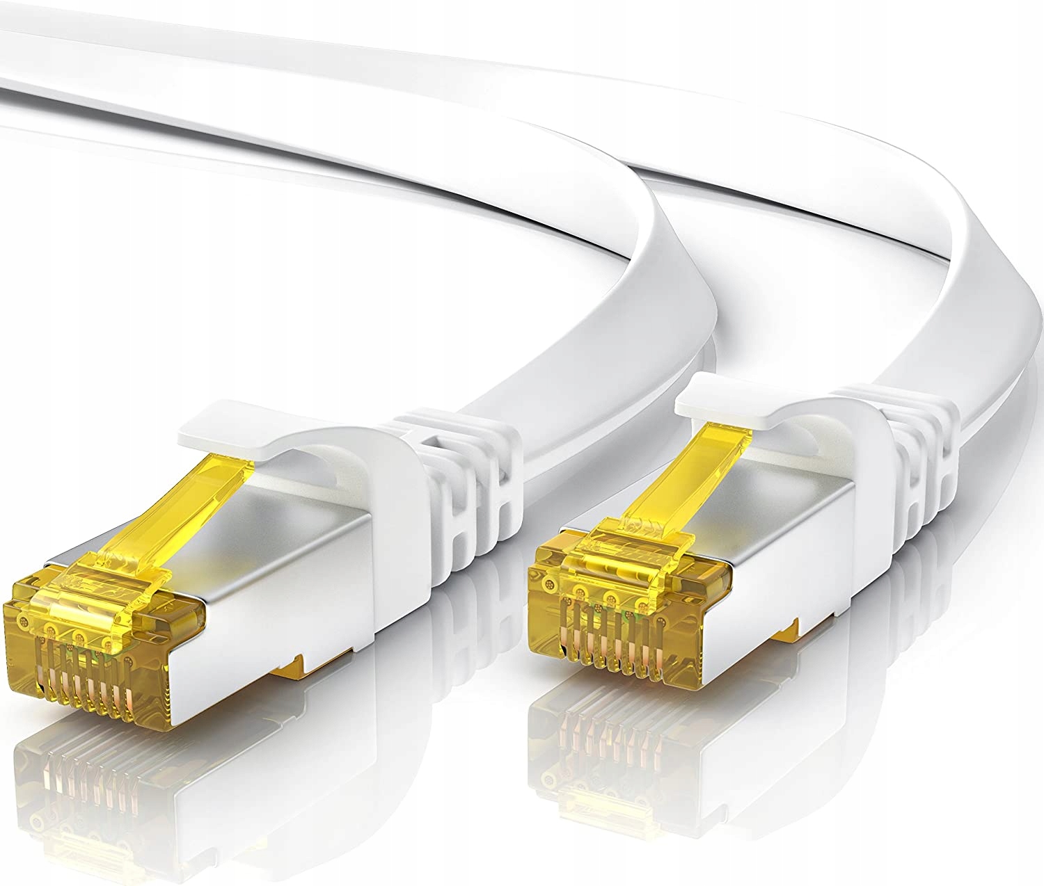 

Kabel Patchcord płaski Cat 7 U/ftp biały 25cm