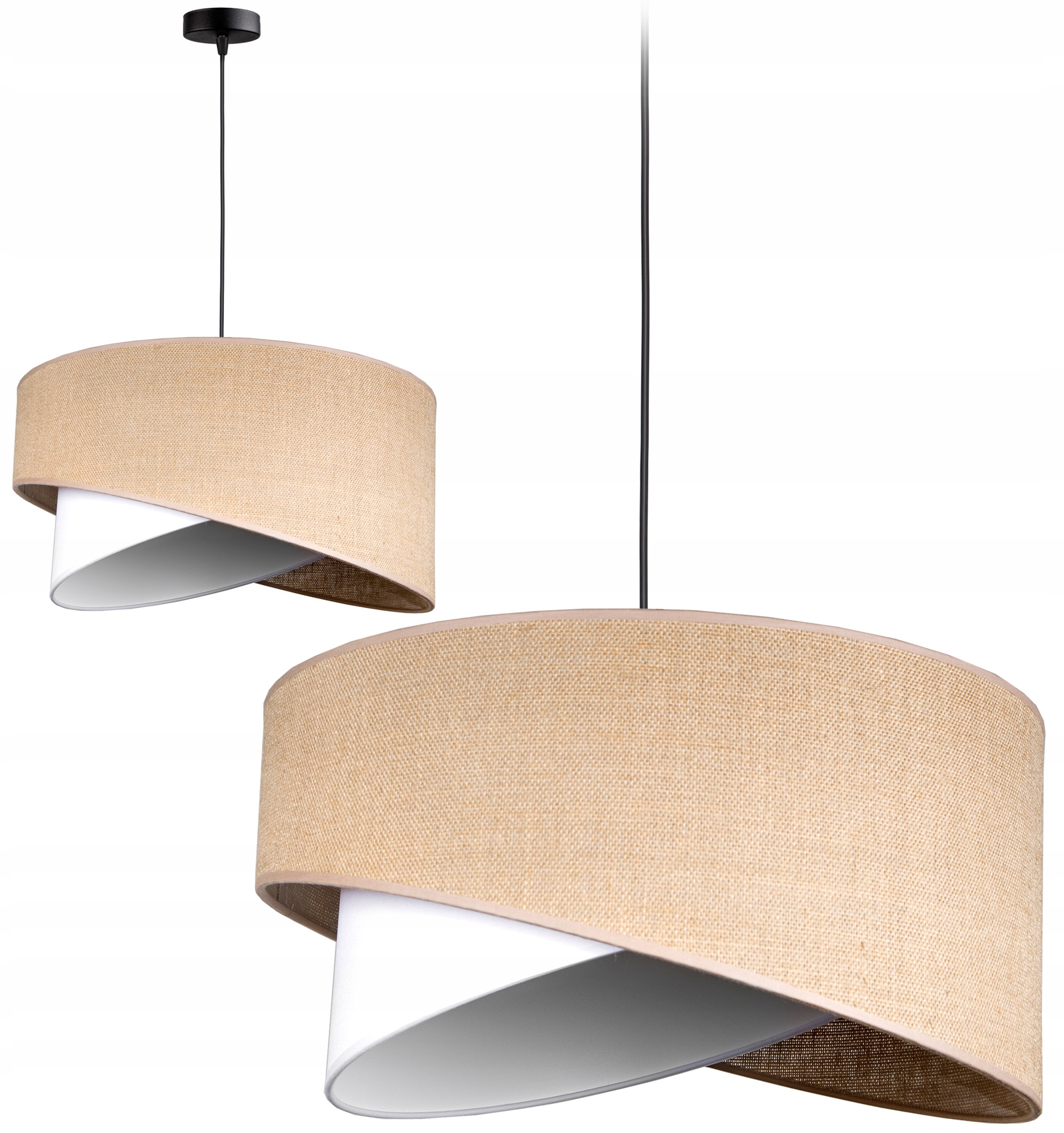 

Lampa Wisząca Sufitowa Żyrandol Abażur Boho Juta